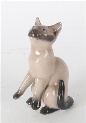 Sitzende Siamkatze, - Antiques