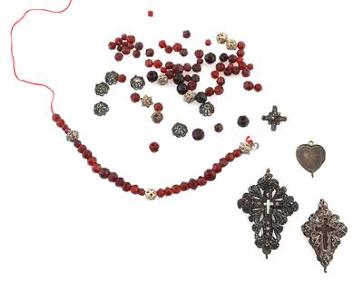 Konvolut Teile eines Rosenkranzes, - Antiquitäten