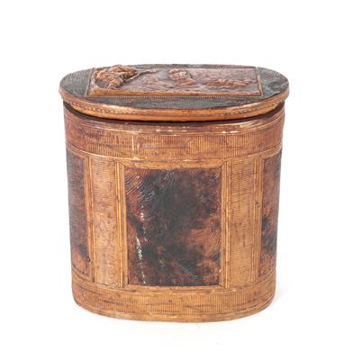 Holz Deckelbehälter, - Antiques