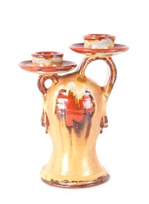 Zweiarmiger Kerzenständer, - Antiques