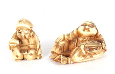 Zwei Netsuke, - Letní aukce Starožitnosti