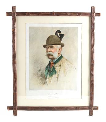Kaiser Franz Joseph I. von Österreich im Ischler Jagdkostüm, - Summer auction Works of Art