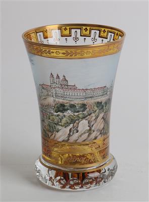 Veduten Becher mit Ansicht von Stift Melk, - Asta estiva Antiquariato