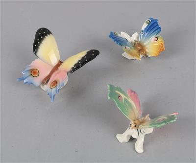3 Schmetterlinge, - Sommerauktion Antiquitäten