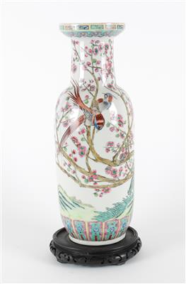 Famille rose Vase, - Sommerauktion Antiquitäten