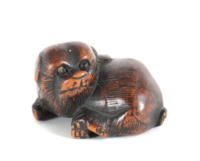 Netsuke eines Welpen, - Sommerauktion Antiquitäten