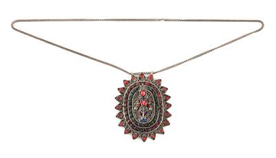 Halskette mit Amulett-Anhänger, - Sommerauktion Antiquitäten