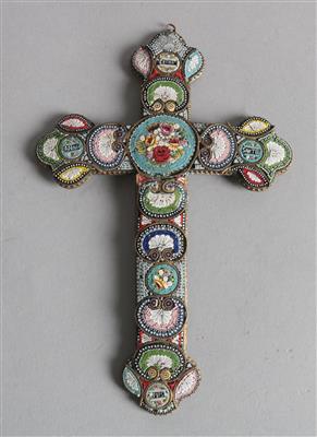 Römisches Kreuz mit Glasmosaik - Sommerauktion Antiquitäten