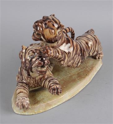 Zwei Tiger, - Antiquitäten