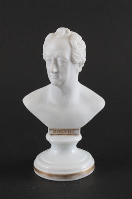 Goethe Büste, kaiserliche Manufaktur, Wien um 1860, - Antiquitäten