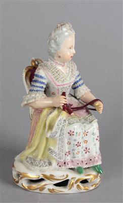 Sitzende Dame mit Schleife, kaiserliche Manufaktur, Wien 1841, - Antiquariato