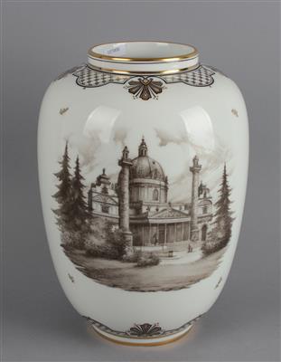 Vase mit Ansicht der Wiener Karlskirche, - Antiquariato