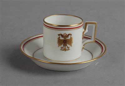 Wiener Wappen Tasse mit Untertasse, - Antiquariato