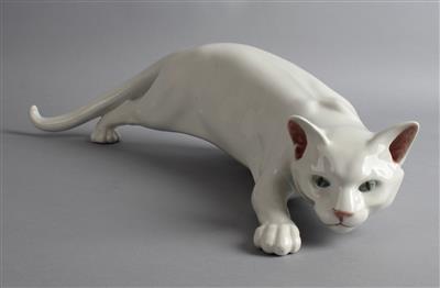 Schleichende Katze, - Vetro, porcellana e ceramica