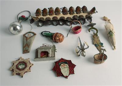 10 Stk. Christbaumschmuck um 1920, - Works of Art