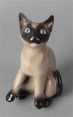 Sitzende Siamkatze, - Antiquariato