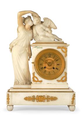 Marmor Kaminuhr "Venus und Amor" - Antiques