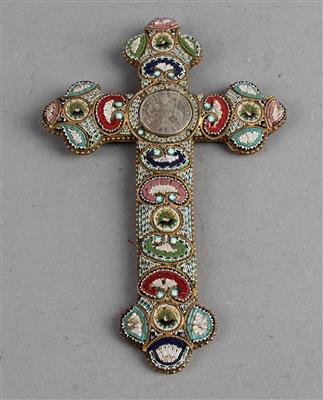 Micromosaik Kreuz, - Antiquariato