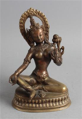 Bronzefigur der Syama Tara, - Starožitnosti