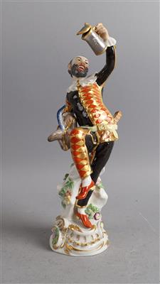 Harlekin mit Deckelkanne, Meissen 1985, - Starožitnosti