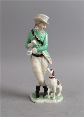 Jäger mit Hund, Wiener Porzellanmanufaktur Augarten, - Antiquitäten