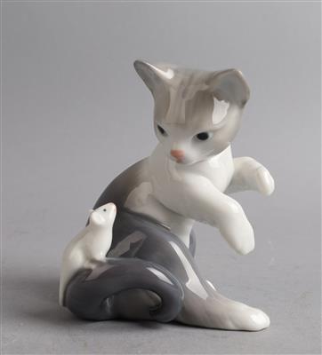 Katze mit Maus, - Antiquariato