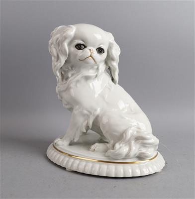 Sitzender Pekinese, Fa. Hertwig, Katzhütte 1930er Jahre, - Works of Art