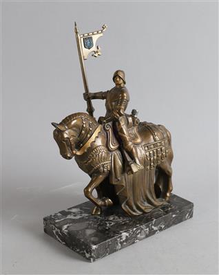 Feuerzeug in Form eines Rittersauf Pferd, - Antiquariato