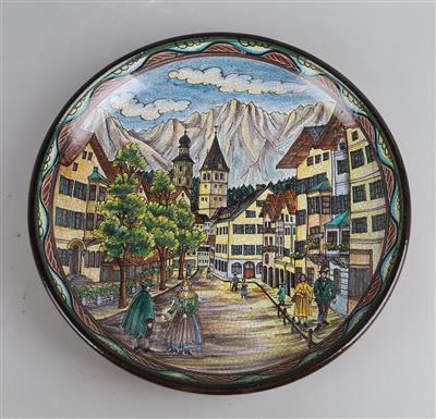 Wandteller mit Ansicht von Kitzbühel, - Starožitnosti