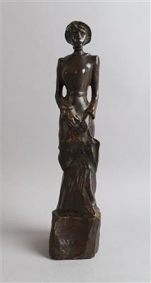 Bronze Dame mit Hut, - Works of Art