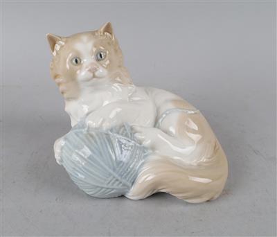 Katze mti Wollknäuel, - Antiquariato