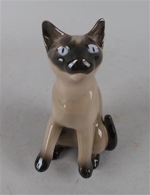 Sitzende Siamkatze, - Antiquariato