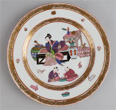 Teller mit "asiatischem Dekor", Herend, - Antiquitäten