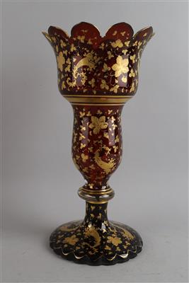 Fußvase, Böhmen um 1880, - Works of Art