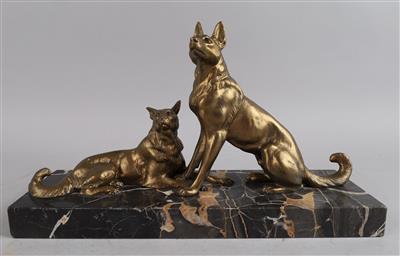 Zwei Schäferhunde, - Antiquariato