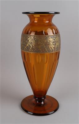 Fußvase, Fa. Moser, Karlsbad um 1920/30, - Works of Art