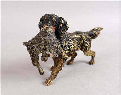 Jagdhund mit Hase, - Antiquariato