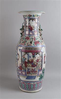 Famille rose Vase, - Antiquitäten