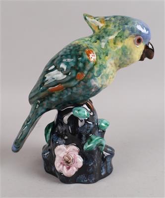 Papagei, Gmundner Keramik, 1930er Jahre, - Antiquitäten