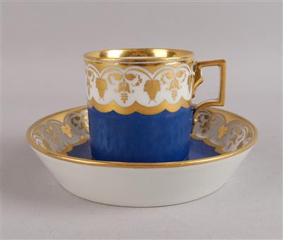 Tasse mit Untertasse, Kaiserliche Manufaktur, Wien 1807, - Works of Art