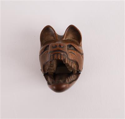 Kitsune Maskennetsuke, signiert Deme Uman, - Starožitnosti