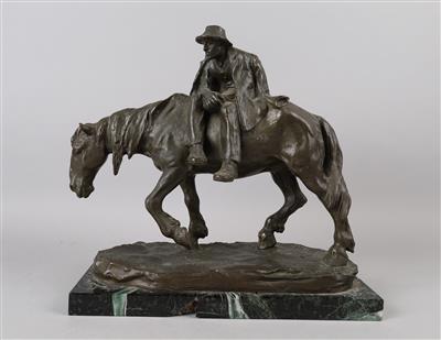 Hans Müller (1873 - 1937 Wien), Bauer auf Pferd, - Antiquitäten