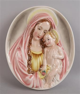Rudolf Podany, Wandrelief Madonna mit Kind, - Antiquariato