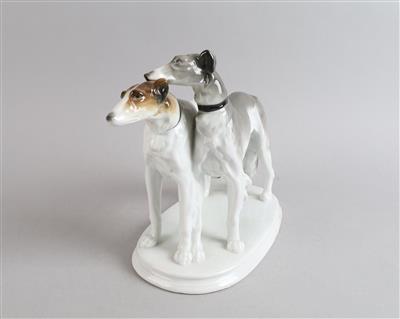 Zwei Windhunde, Fa. Ens, - Antiquariato