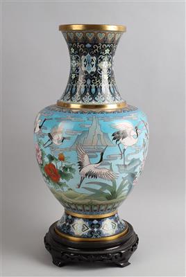 Cloisonné Vase, China, 20. Jh., - Starožitnosti