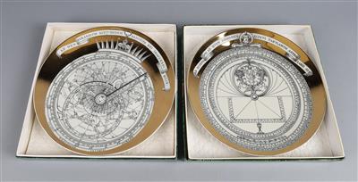 2 Fornasetti Astrolabio Weihnachtsteller 1965, 1967, - Antiques