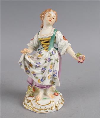 Gärtnerkind Mädchen mit Trauben, Meissen 1971, - Antiques