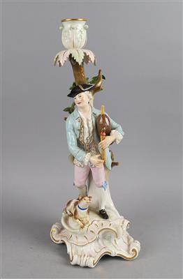 Kerzenständer Schäfer mit Dudelsack, Meissen, - Antiques