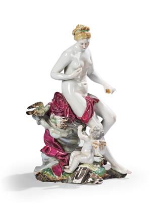 Venus mit Cupido und Taubenpaar, Dressel, Kister  &  Cie, Passau 1906-20, - Antiquariato