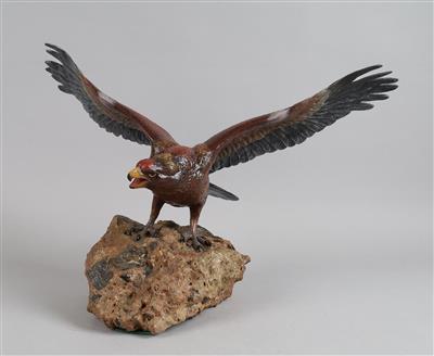Wiener Bronze - Adler auf Fels, - Starožitnosti